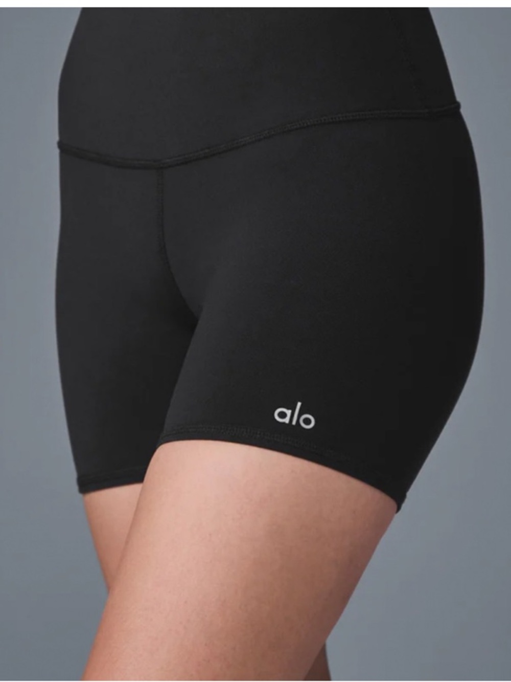 ALO Yoga Black High-Rise Bike Shorts S